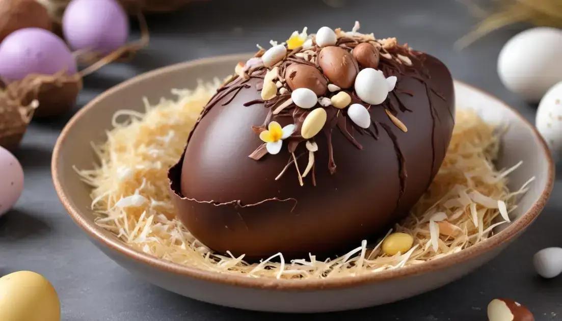 Ovo de Páscoa Sem Glúten com Recheio de Beijinho e Castanhas