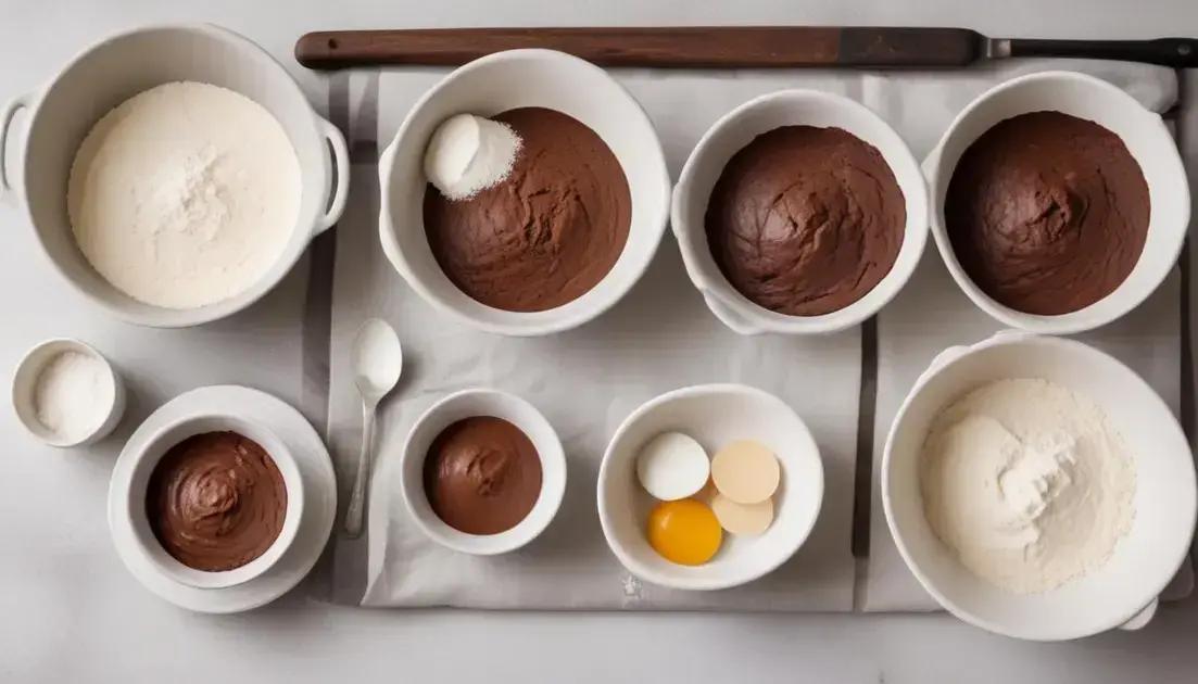 Passo a passo para preparar o brownie de cacau