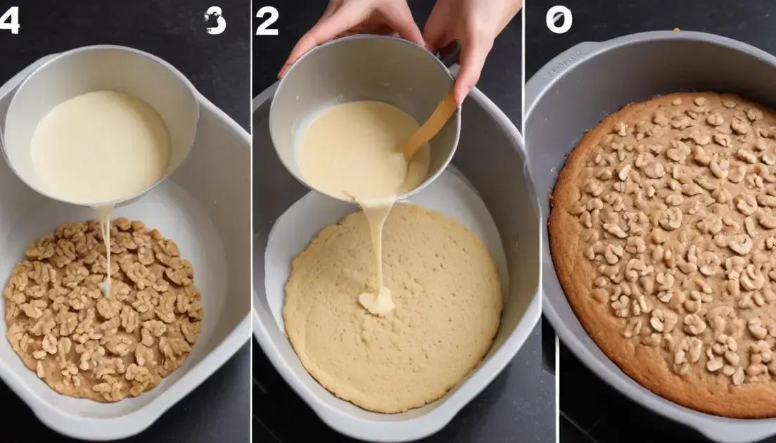 Como preparar o bolo de nozes