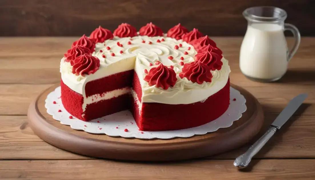 Bolo Red Velvet com Recheio de Cream Cheese