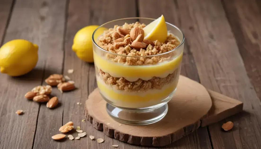 Verrine de Limão Siciliano com Crocante de Amêndoas