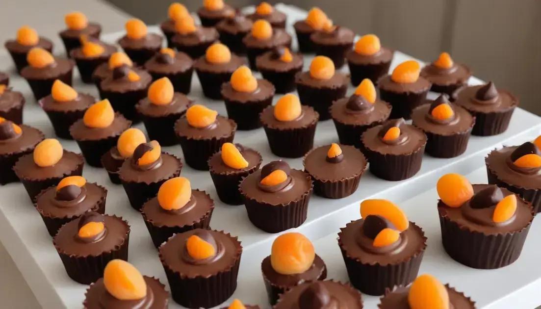 Copinhos de Chocolate com Ganache e Damasco