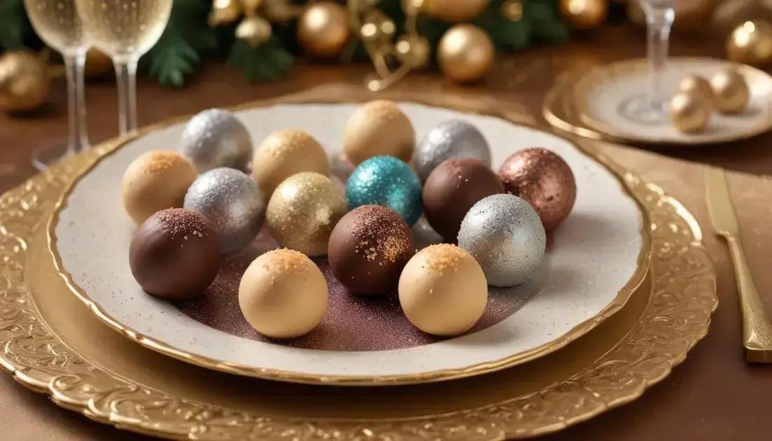 Trufas de Champagne com Glitter Comestível