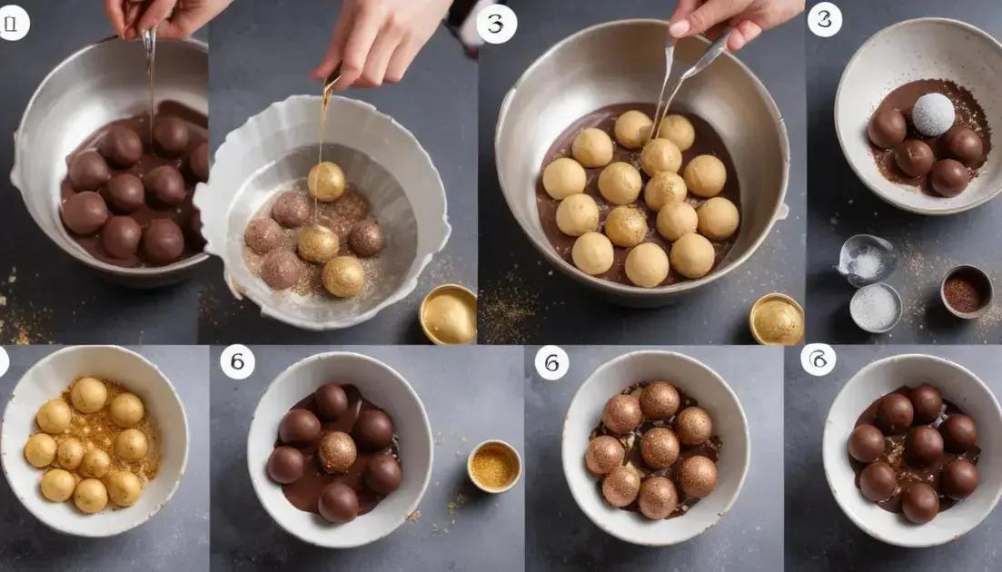 Como fazer trufas de champagne com glitter