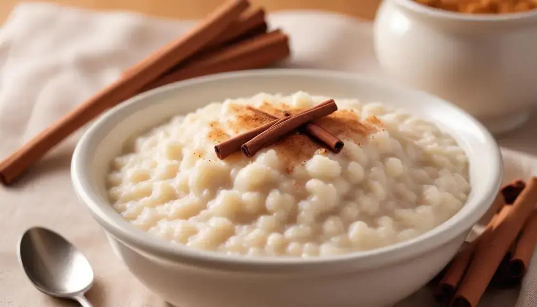 Arroz doce com canela