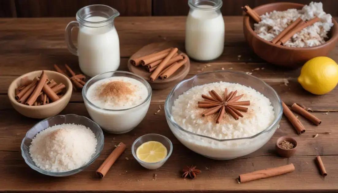 ingredientes essenciais para um arroz doce perfeito