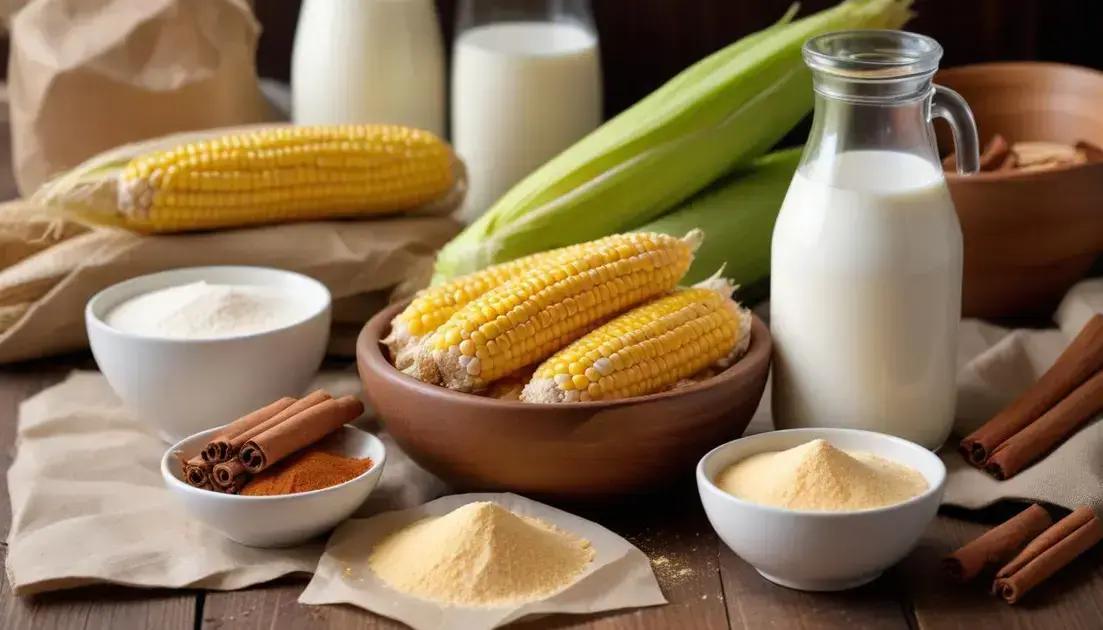 Ingredientes essenciais para um curau livre de glúten