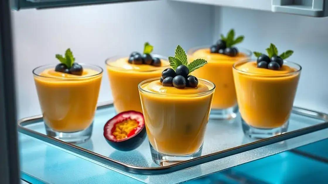 como servir e conservar mousse de maracujá