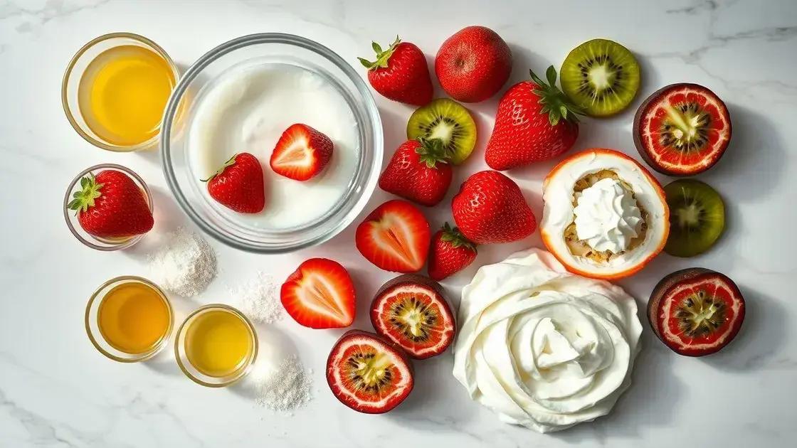 Ingredientes essenciais para uma pavlova perfeita e autêntica