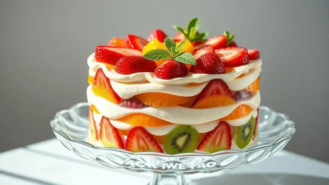 Pavê (sabores cítricos ou frutas da estação)