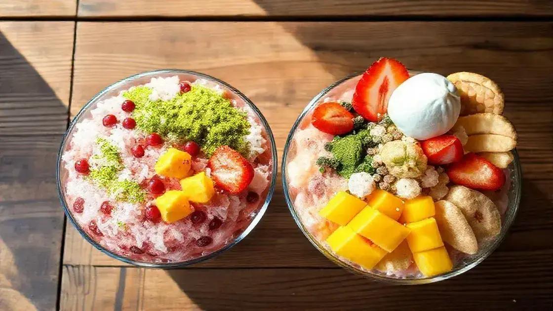 Ingredientes tradicionais e variações modernas do patbingsu